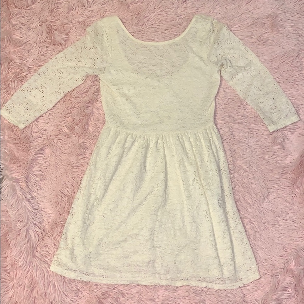 Lace sundress with open back